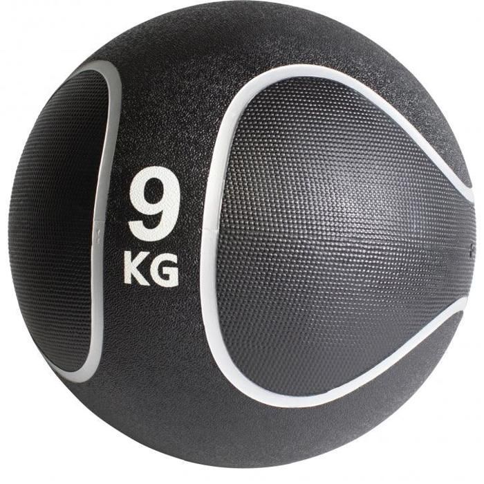 Gorilla Sports - Médecine ball style noir-gris de 1kg à 10kg - 9 KG