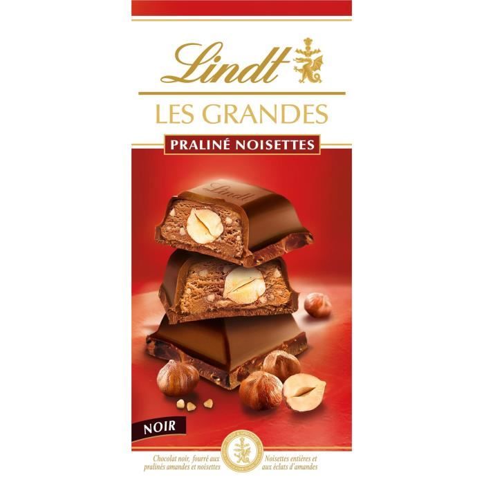 Tablette chocolat praliné noisette 225 g Lindt