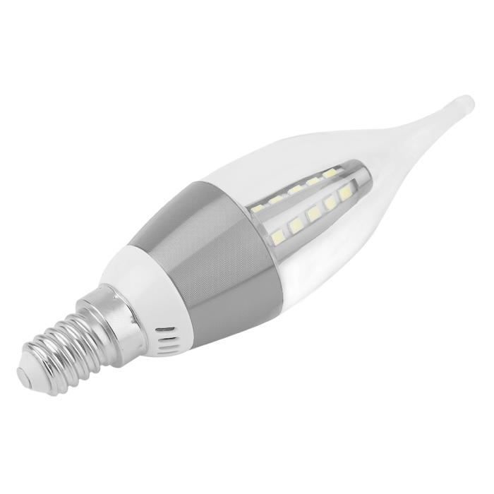 Accueil Lumière E14 LED 220V 5W Lampe à économie d'énergie Lumière LED Bougie LED Ampoule Argent