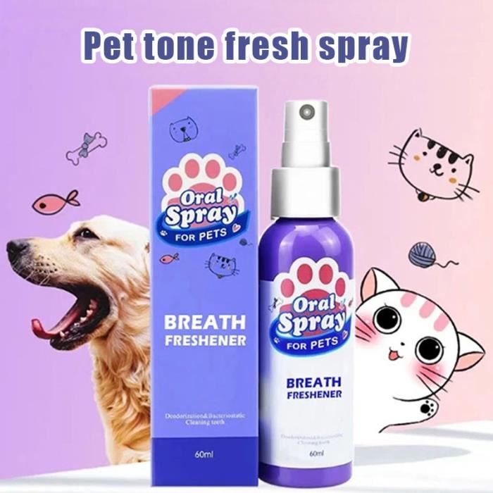 Spray pour chien Chien Soins buccaux Dents d'haleine Nettoyage des dents Souffleur d'haleine Détachant pour plaque