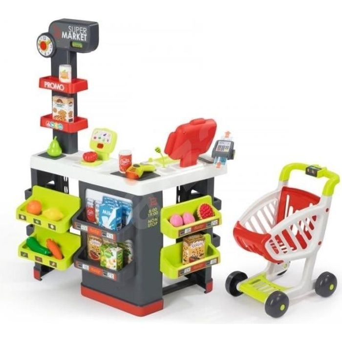 SMOBY Super Market avec Chariot + 42 Accessoires