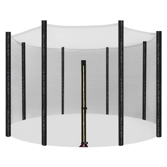 Filet de sécurité Ø 366 cm pour trampoline Filet de remplacement pour 8 poteaux droits Filet rond STN12FT SONGMICS