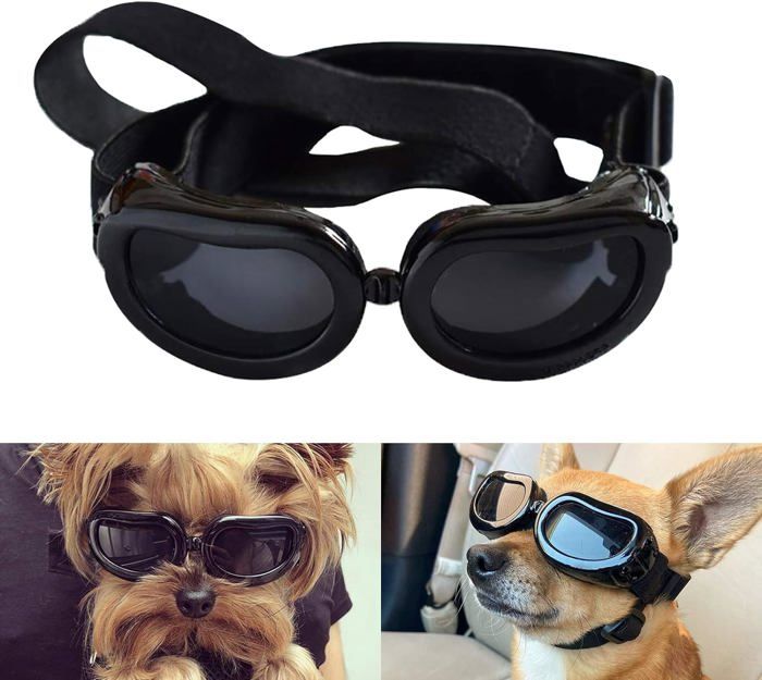 Meilleurs prix pour Lunettes pour Chiens Lunettes de Soleil Anti-UV pour Chien, Lunettes pour Animaux de Compagnie pour Chats Petits Chiens-Noir