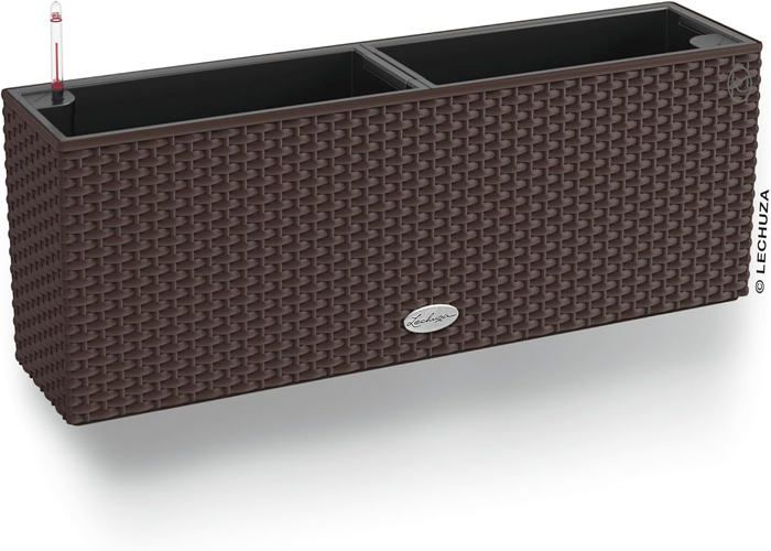 Lechuza Cottage Balconera Pot De Fleurs Avec Réserve D'Eau - Moka 50 X 19 X 19 Cm