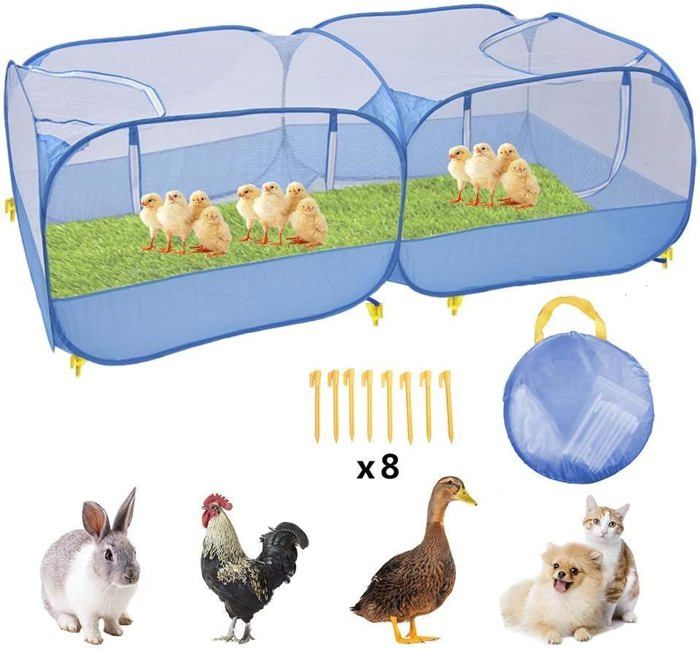 Meilleurs prix pour Clôture pliable portative pour animaux de compagnie, Cage de lapin de poulailler Tente pour petits animaux