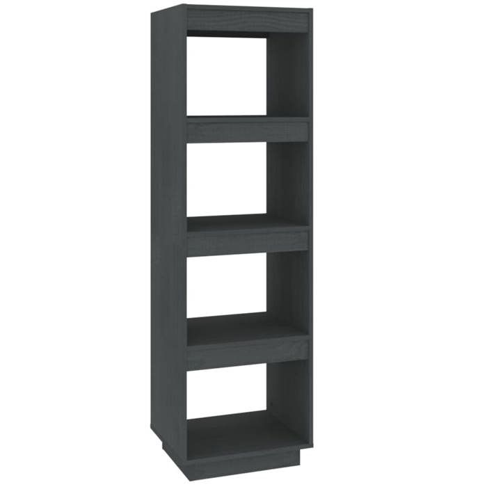 Bibliothèque - mango - Meuble Étagère - gris 40x35x135 cm - pin massif M1336