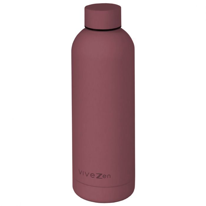 Bouteille D'eau En Verre 700ml Avec étui Néoprène - Couvercle Bambou - Sans BPA (rose)