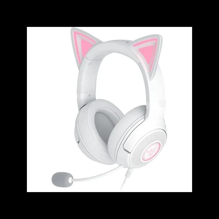 Razer Kraken Kitty V2 Casque Filaire RGB avec Kitty Ears pour Le Jeu et Le Streaming 325 g Triforce 40 mm Drivers HyperClear Cardioid Mic Surround Sound - vue 2