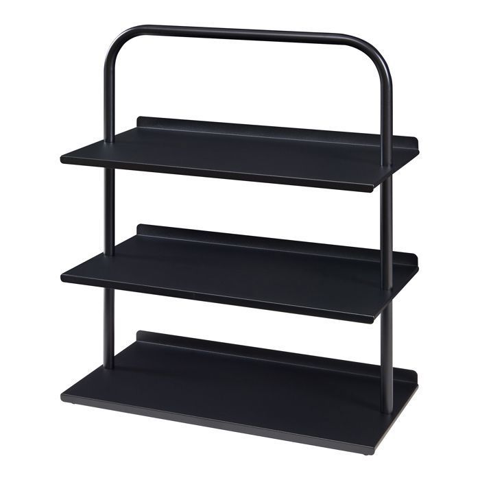 Range-chaussures Poytya acier laqué 73 x 60 x 32 cm noir