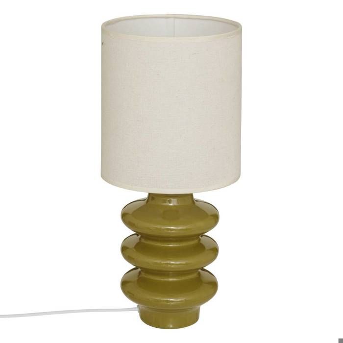 Lampe à poser champignon secteur Vinus vert Kaki H41 5cm - Atmosphera Créateur dintérieur