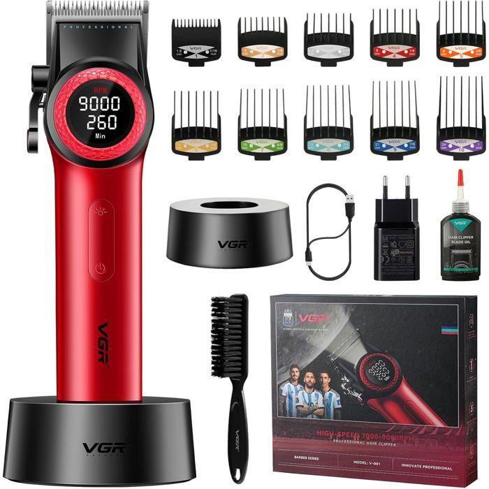 VGR 001 Tondeuse Cheveux Hommes Professionnelle, Sans Fil Tondeuse Pro — free download