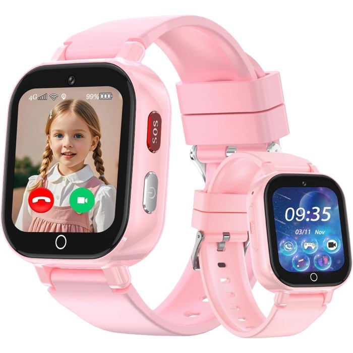 Montre Connectée Enfant-Smartwatch Téléphone Pour Filles Et Garçons Avec Appel 19 Jeux SOS
