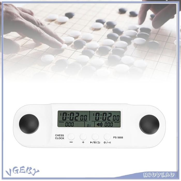 Horloge d'Échecs Professionnelle 2023, Montre Numérique avec Minuteur Compte à Rebours et Compte * Chronomètre pour Jeu de Société