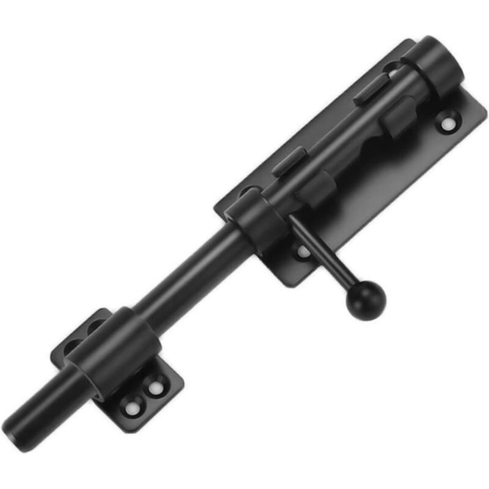 Loquet à pêne cylindrique de 10 pouces loquet de portail à pêne coulissant robuste loquet de porte en acier inoxydable 304 solid
