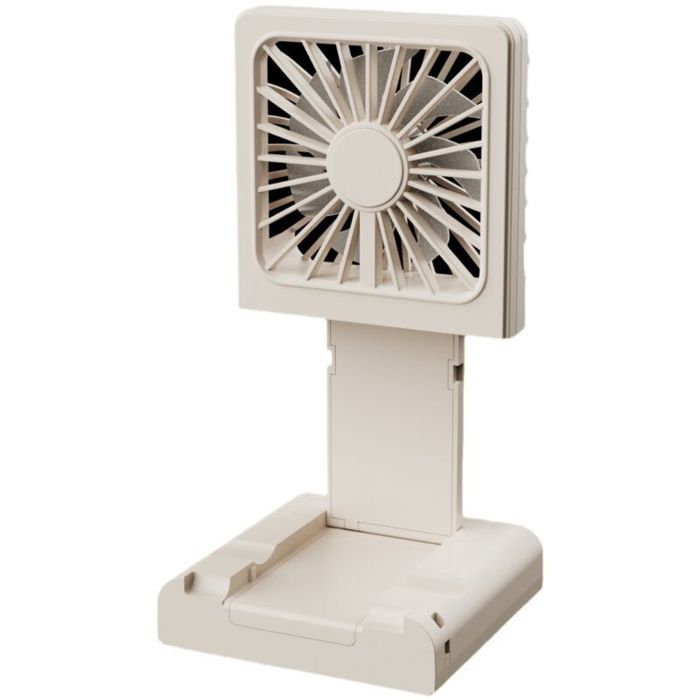 Mini ventilateur portable Fonctionne sur piles Pliable Support pour téléphone en ABS