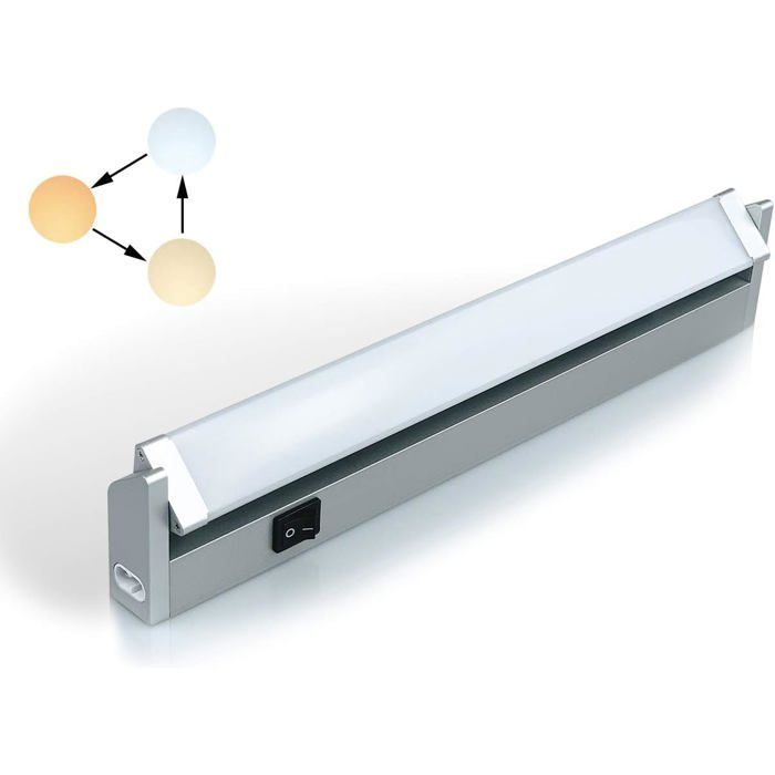 Réglette LED ientable avec Interrupteur Luminaire Sous Meuble Lumière Réglables pour Court Court LAMPE A POSER