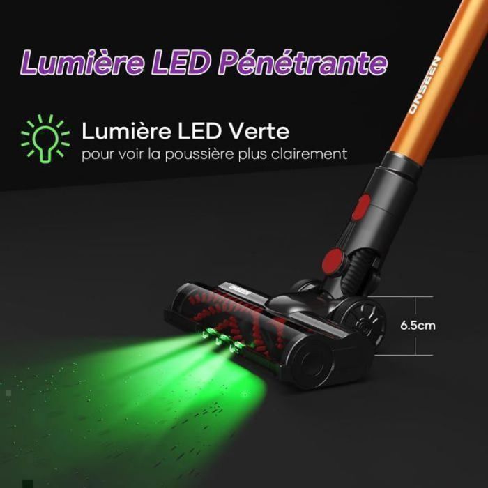 Aspirateur puissant poils de chien pour poil animaux batterie 6x3200mAh léger aspiration puissante filtre 5 étapes LED nettoyage po