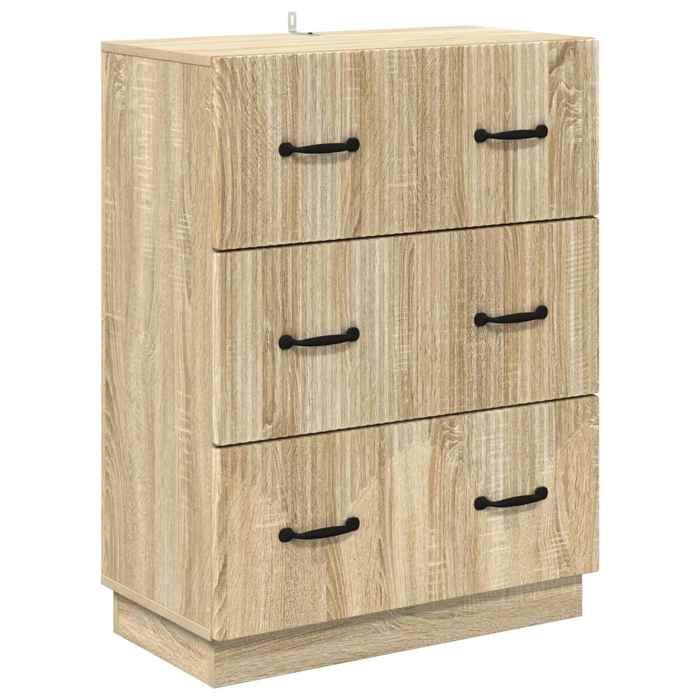 Elégance - Chic Commode moderne salon-séjour - Armoire à tiroirs - Chêne Sonoma - 66x34 5x87cm_0781084