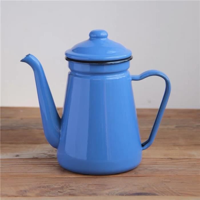 Bouilloire à Thé En émail 2,5 L - Motif Floral, Pour Toutes Plaques (gaz, Induction, électrique)