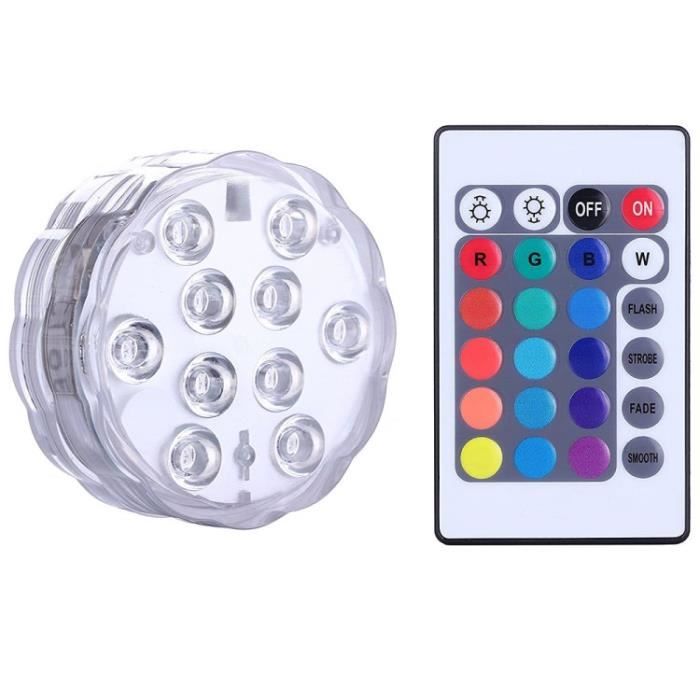 Lampes De Piscine Led Submersibles Rechargeables Avec Télécommande