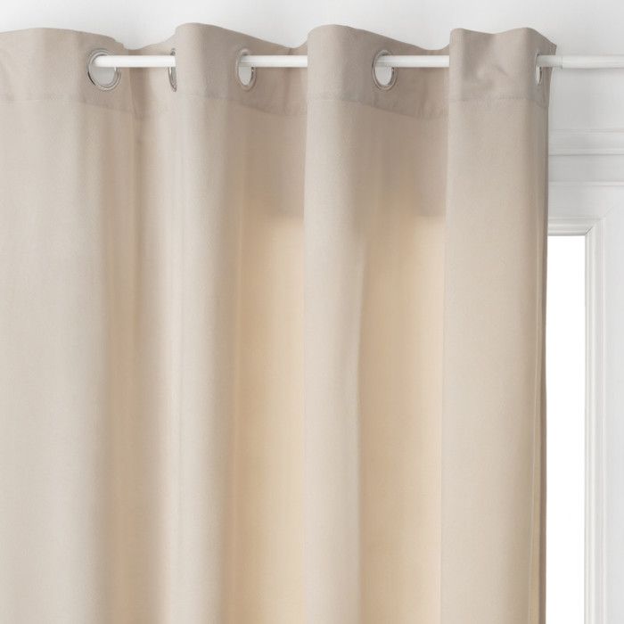rideau taupe velour