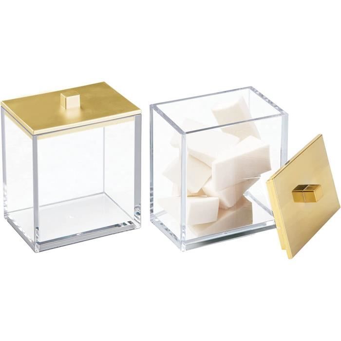 Distributeur De Cotons-Tiges FIVE Simply Smart 5Five - Boîte Pratique Avec Couvercle En Bambou Pour Salle De Bain