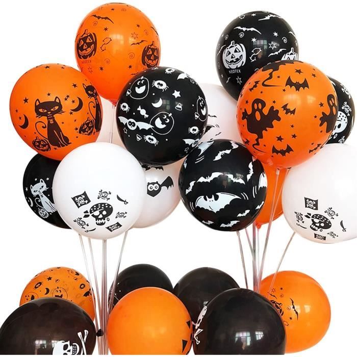 Décoration Ballons Halloween Ornements Party 100 Pcs Ensembles