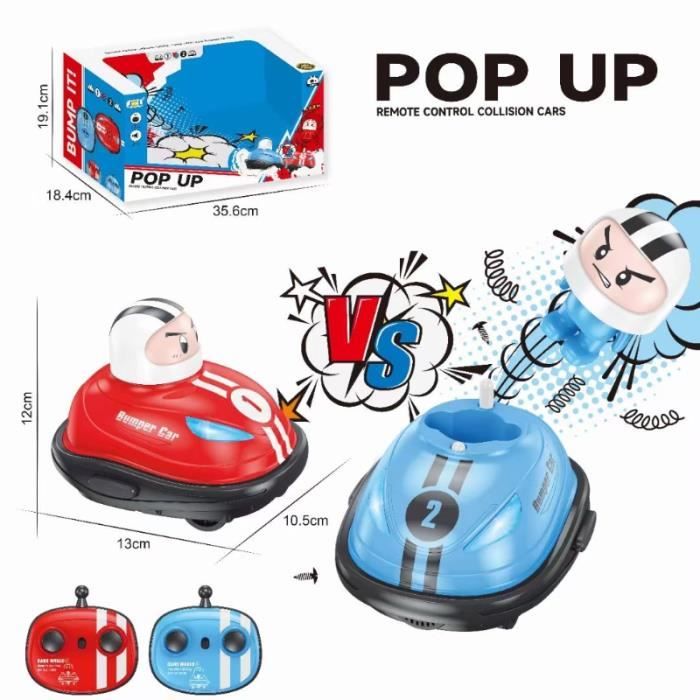 Bleu et rouge - Super Battle Bumper Car Jouet pour enfants, Pop-up