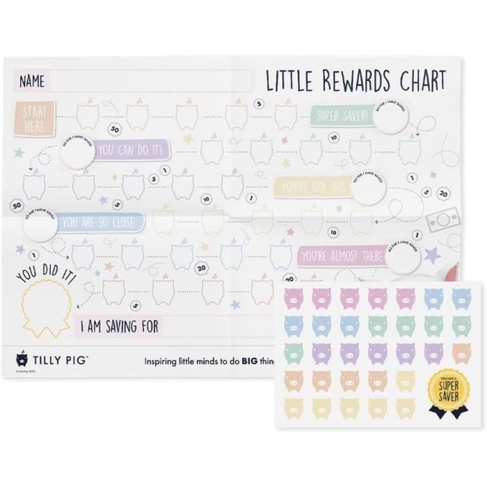 Mengger – 2 Tableaux De Récompenses Magnétiques Pour Enfants Avec 58 Autocollants – Comportement Positif Et Motivation