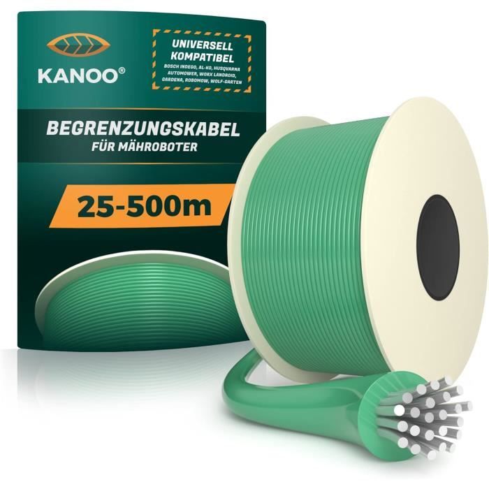 ECENCE Câble Périphérique Robot Tondeuse 250m - Fil Délimitation Universel 3,4mm Section 1,17mm²