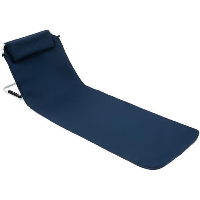 Chaise longue de jardin en bois - Fauteuil Relax - Chaise de plage gris