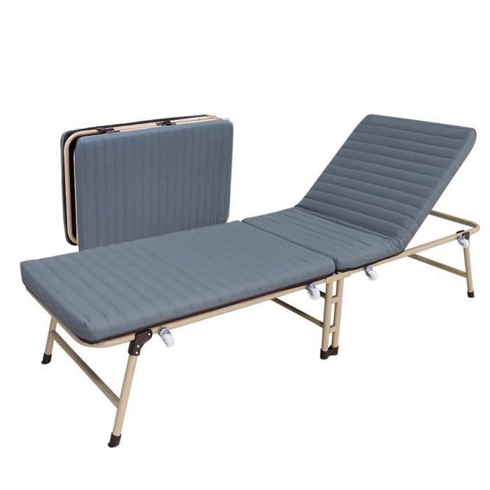 Lit Pliant Sans Matelas Lit Pliant Avec Matelas Mousse Lit D Appoint Pliant 190 63 Cm