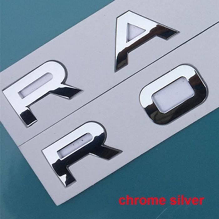 Version chrome Argent RANGE - 1pc front or rear - Lettres Emblème Pour Range Rover Velar Sv Autobiographie Ultime Édition