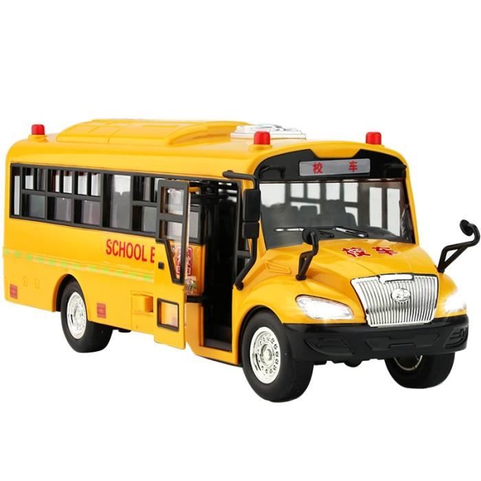 Gaetooely Grande Taille Enfants Autobus Scolaire Jouet Modèle Voiture à Inertie avec LumièRe Sonore pour Enfants Jouet Cadeau d/'anniversaire