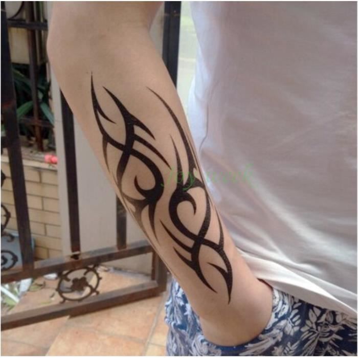 Tatouage Temporaire Ephemere Realiste Motif Tribal Avant Bras Achat Vente Tatoo Bijou De Corps Tatouage Temporaire Cdiscount