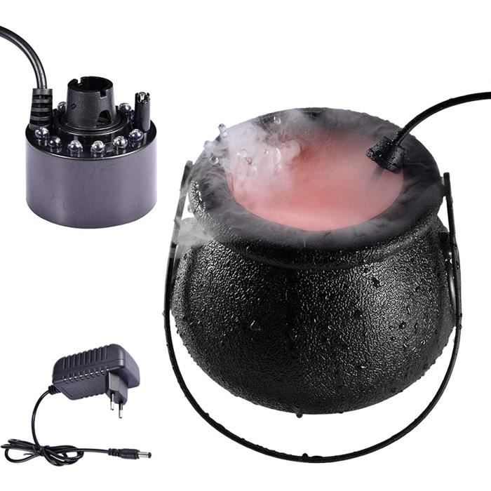 Machine à Fumée 600W Halloween Avec Boule Disco LED – Brouillard Pro + Effets Lumineux