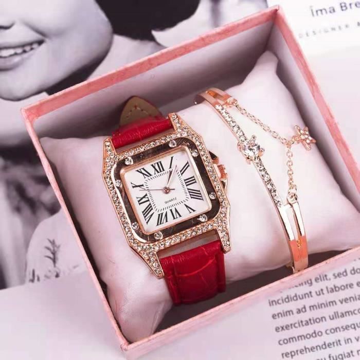 RMEGA Coffret Cadeau Montre Femme Montre Femme Bracelet Femme