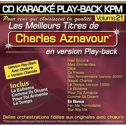 CD Karaoké Play-Back KPM Vol.21 \