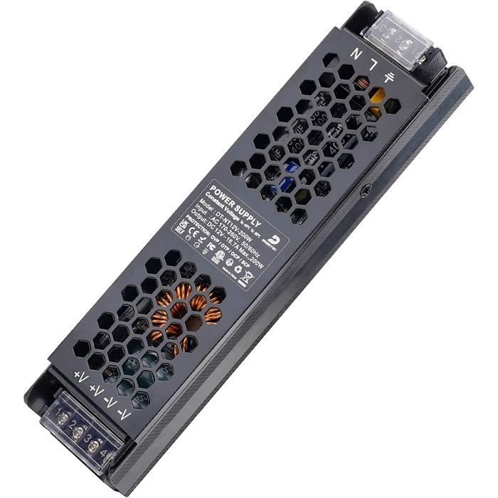 Boxlood Transformateur LED Driver DC 12V 0.6A 7W, Avec Base Bi-Pin, Adaptateur Convertisseur