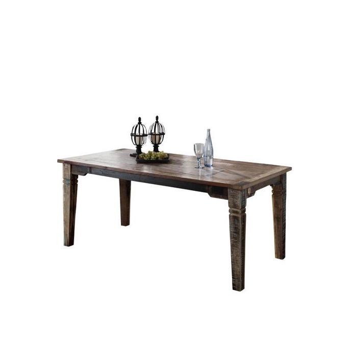 Table à manger en bois massif recyclé 80x82x76 cm | Leroy Merlin