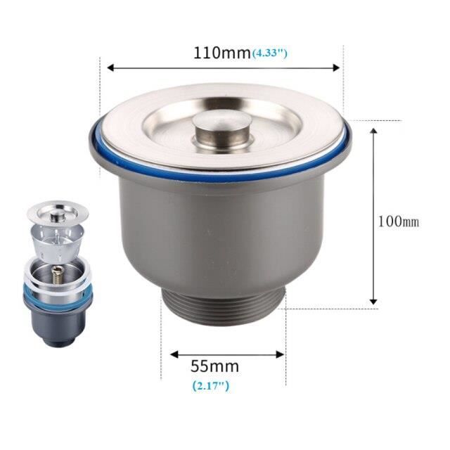 ComfyHarbor Connecteur Vidange Évier Camping-Car - Adaptateur ABS Inox Angle Droit Pour VR Et Yacht