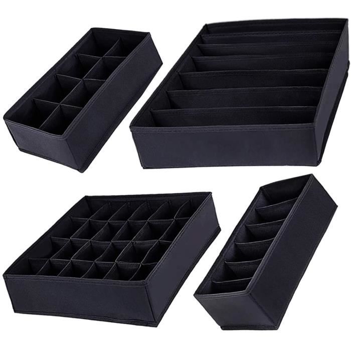 Culottes 6 cellules Boîtes de Rangement Vêtements Pliable Organisateur Armoire Vetement Rangement Tiroir Sous Vetement Rangement Vetement Placard Tiroir pour Ranger Sous-vêtements Chaussettes