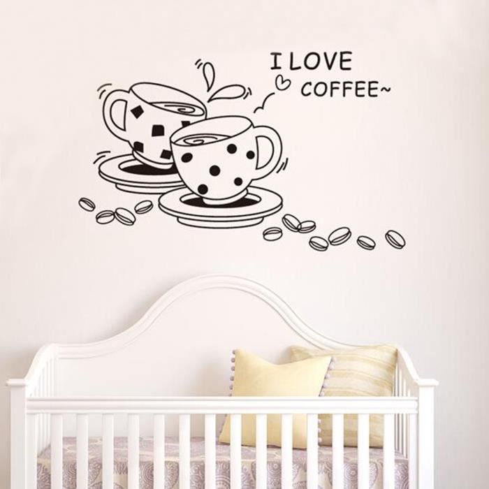 Wallpaper Stickers Tasse Cafe Mural Decor Cuisine Restaurant Magasin Desktop Wallpaper