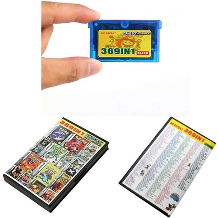 Jeux Pokémon Et Classiques Compatibles GB/GBC Cartouche 108 Jeux En 1 Pour Game Boy, GBC, GBA SP - Jeux Rétro Nintendo Compatible Super Game Boy Jeux Rétro Gaming Portable