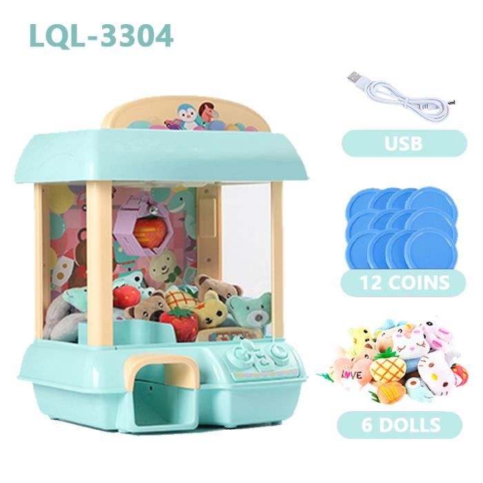Arkyomi Mini Machine à Griffes Bonbons & Peluches – Électrique Avec Musique – Jouet Attrape-Peluche Enfant