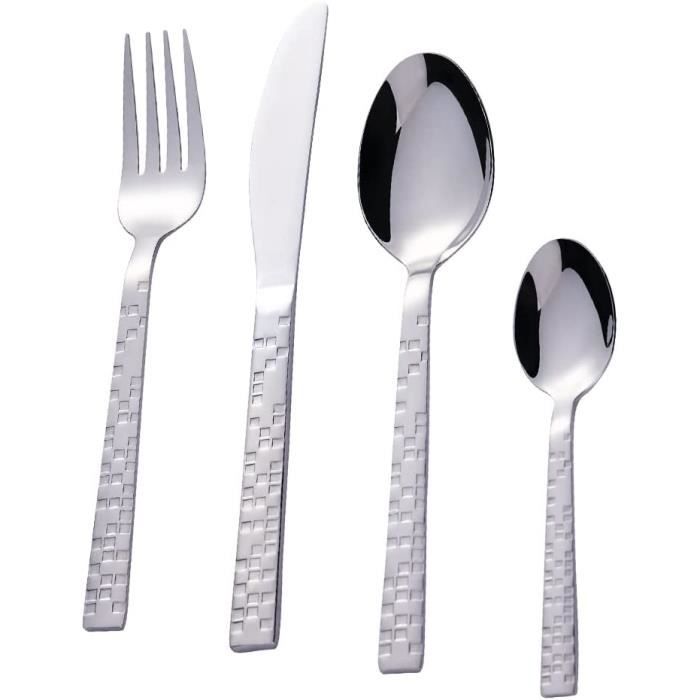 Couverts En Acier Inoxydable 20 Pièces - Set Pour 4 Personnes - Argenté - KitchenBoss