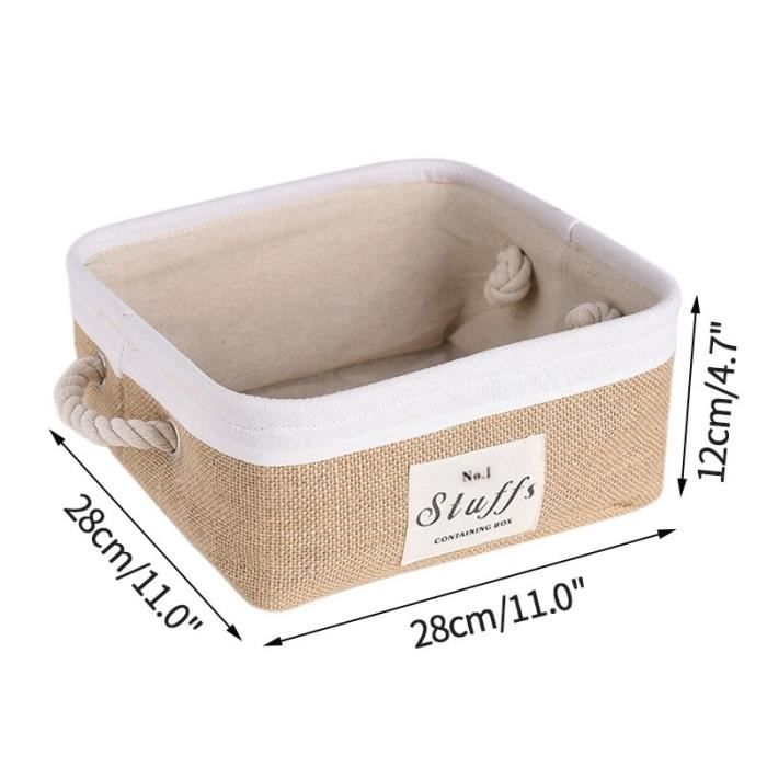 Zosenyer Ensemble De 4 Paniers De Rangement Empilables En Osier - Idéal Pour Jouets, Cosmétiques, Salle De Bain Et Cuisine