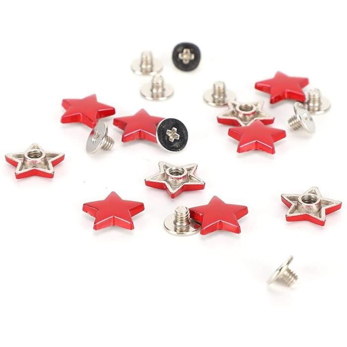 Rivets étoiles Avec Vis En Alliage Zinc - Lot De 50 - 14 Mm - Pour Sacs, Chaussures, Décoration DIY