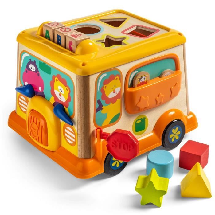 Top Bright Jouet Cube D Activite En Bois Jouet Forme A Trier Pour Garcon Et Fille De 1 An Et 2 Ans Jouet Bus Enfant Cadeau Educ Cdiscount Jeux Jouets
