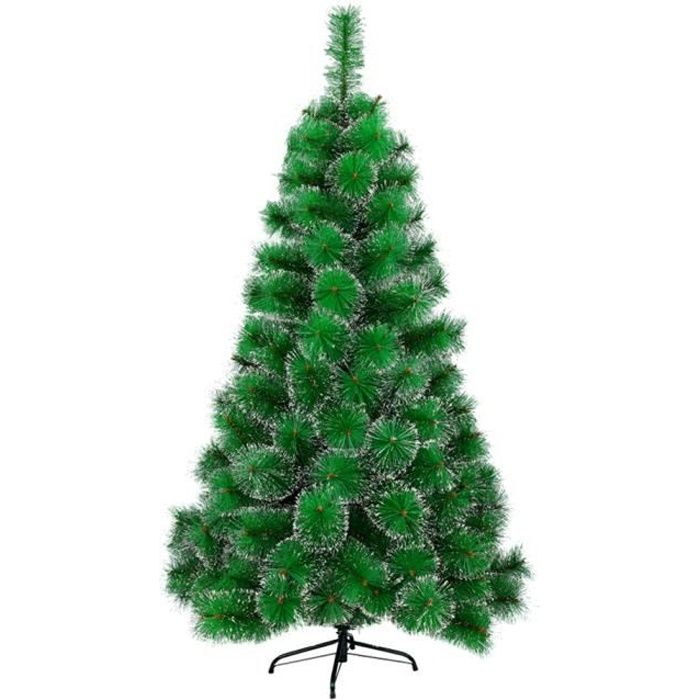 Sapin De Noël Artificiel Nordmann 180cm - Tronc Vert - PVC - Socle Bois - FairyTrees